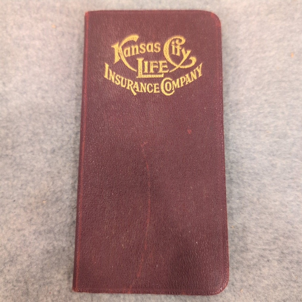Vintage 1939 Kansas City Life Insurance Company Pocket Diary Memorandum Book